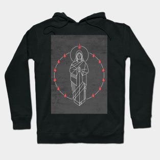 Illustration of Virgin Mary and Holy Spirit at Pentecost Hoodie
